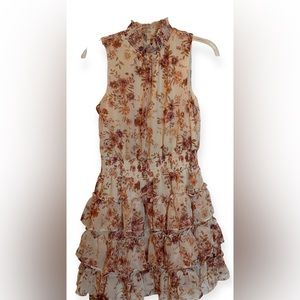 1.STATE Mockneck Sleeveless Smocked Dress